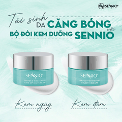 Bộ đôi sản phẩm cấp ẩm căng bóng phục hồi tái tạo dưỡng trắng da ban đêm  Sennio SNO 670-21