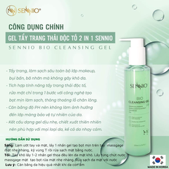 GEL TẨY TRANG THẢI ĐỘC TỐ 2IN1 SENNIO  Sennio Bio Gel Cleanser SNO 826