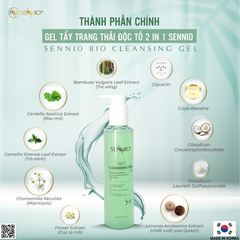 GEL TẨY TRANG THẢI ĐỘC TỐ 2IN1 SENNIO  Sennio Bio Gel Cleanser SNO 826