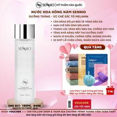 Nước hoa hồng dưỡng trắng và ức chế sắc tố - Sennio Intensive Whitening Toner - SNO831