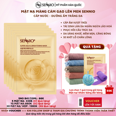 Mặt nạ màng cám gạo lên men Dưỡng Da Cấp ẩm Sennio Supper Aqua & Brightening Mask 23ml SNO 841