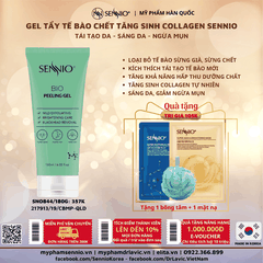 Gel tẩy tế bào chết mặt bổ sung Collagen Sidumi Premium Collagen Peeling làm sạch sâu, phù hợp cho da dầu mụn 180ml  Sennio SNO 844