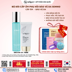 Bộ đôi bảo vệ da phục hồi tái tạo da chống nắng dưỡng trắng da phù hợp cho da dầu mụn Sennio SNO 670-24