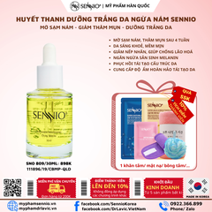 Serum dưỡng da nám Sennio Intensive Whitening Dual Serum dưỡng trắng da mặt chính hãng Hàn Quốc 30ml SNO 809