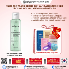 Nước tẩy trang làm sạch sâu Sennio Bio Cleansing Water 200ml SNO 836