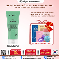Gel tẩy tế bào chết mặt bổ sung Premium Collagen Peeling làm sạch sâu, phù hợp cho da dầu mụn 180ml  Sennio SNO 844
