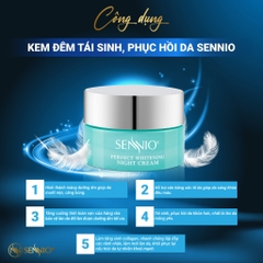 Kem đêm tái sinh, phục hồi da căng bóng - Sennio Perfect Whitening Night Cream - SENNIO SNO 830