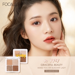 Phấn Mắt 4 Ô Nhiều Màu Nhũ Lì Sắc Tố Cao Focallure FA177 4.8g