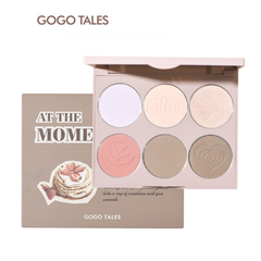 Bảng Tạo Khối Gogo Tales 6 Ô Nude Light Shadow Highlight Contouring Disk GT445 16.8g