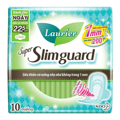 Băng Vệ Sinh Laurier Siêu Mỏng Bảo Vệ 1mm 22.5cm 10 Miếng