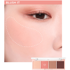Bảng Phấn Mắt 4 Ô Tone Hồng Lilybyred Mood It Palette 02 #Bloom It 5.8g 