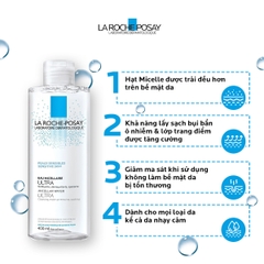 Nước Tẩy Trang Dành Cho Da Nhạy Cảm La Roche-Posay Micellar Water Ultra Sensitive Skin 400ml