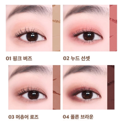Bảng Phấn Mắt 4 Ô Tone Hồng Lilybyred Mood It Palette 02 #Bloom It 5.8g 
