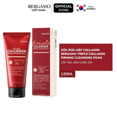 Sữa Rửa Mặt Săn Chắc Bergamo Triple Collagen Cleansing Foam 120ml