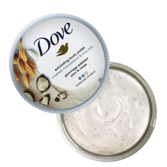 Tẩy Tế Bào Chết Toàn Thân, Sáng Da Dove Macadamia & Rice Milk (Bản Mỹ) 298g