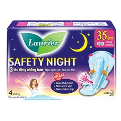 Băng Vệ Sinh Ban Đêm Nhiều 35cm Laurier Safety Night - 4 Miếng