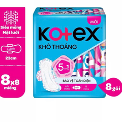 Băng Vệ Sinh Kotex Bảo Vệ Toàn Diện Siêu Mỏng Cánh 23cm (20 miếng/ 8 miếng)