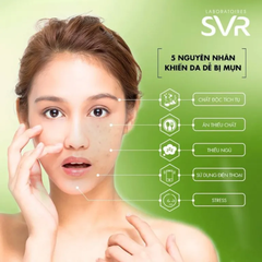 Sữa Rửa Mặt Dạng Gel Không Chứa Xà Phòng Dành Cho Da Dầu SVR Sebiaclear Gel Moussant