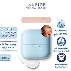 Gel Dưỡng Ẩm Dịu Nhẹ Phục Hồi Cho Da Dầu, Da Hỗn Hợp Laneige Water Bank Blue Hyaluronic Cream For Combination To Oily Skin 50ml