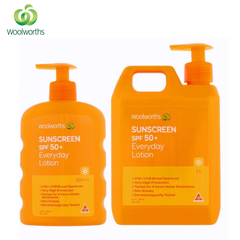 Kem Chống Nắng Phổ Rộng Bảo Vệ Da Của Úc Woolworths Sunscreen SPF 50+ Everyday Lotion 500mL/1000L
