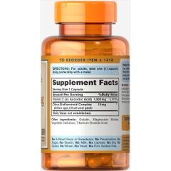 Viên uống đẹp da ngừa lão hóa chống thâm Puritan's Pride Vitamin C 1000mg with bioflavonoids and wild rose hips 100 viên