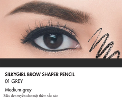 Chì Kẻ Mày Kèm Chổi Tiện Dụng, Dễ Vẽ Silkygirl Brow Shaper Pencil 1.14g