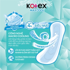 Băng Vệ Sinh Kotex Max Cool Siêu Mỏng Cánh Gói 8 Miếng