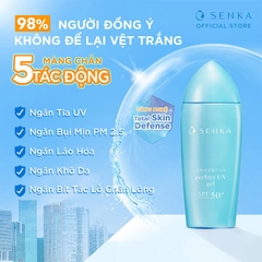 Gel Sữa Chống Nắng Senka Ẩm Mượt Cho Da Khô Perfect UV Gel SPF50/PA++++80g
