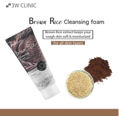 Sữa Rữa Mặt Làm Sạch Sâu Chiết Xuất Thiên Nhiên 3W Clinic Cleansing Foam Korea 100ml