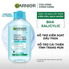 (Minisize) Nước Tẩy Trang Cho Da Dầu Mụn Garnier Salicylic BHA 125ml