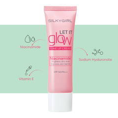 Kem Lót Nâng Tông, Làm Sáng Da Silkygirl Let It Glow Tone Up Cream SPF 50 PA+++ 25ml