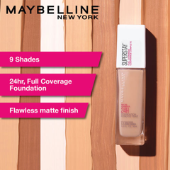 Kem Nền Lâu Trôi Maybelline Super Stay 24H Full Coverage Foundation 30ml