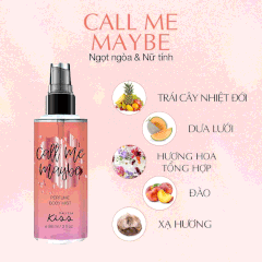 Xịt Thơm Toàn Thân Hương Nước Hoa Malissa Kiss Body Mist 88ml