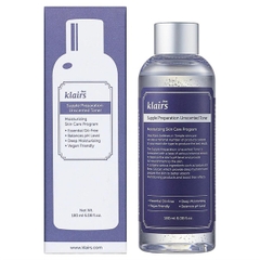 Nước Hoa Hồng Không Mùi Dưỡng Ẩm, Làm Dịu Da Klairs Supple Preparation Unscented Toner 180ml