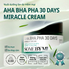 Kem Dưỡng Giảm Mụn Some By Mi AHA-BHA-PHA 30 Days Miracle Cream 60g