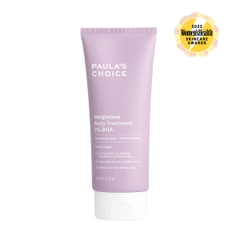 Kem Dưỡng Thể Tẩy Tế Bào Chết Đặc Trị Viêm Lỗ Chân Lông, Mẫn Đỏ Paula's Choice Weightless Body Treatment 2% BHA 210ml