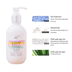 Sữa Dưỡng Thể Trắng Da, Nâng Tone LouvCell Crystal Whitening Body Lotion 250ml