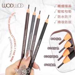 Chì Xé Kẻ Mày Hai Đầu Chống Nước Lâu Trôi WODWOD Phẩy Sợi Siêu Mảnh 2mm 