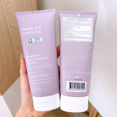Kem Dưỡng Thể Tẩy Tế Bào Chết Đặc Trị Viêm Lỗ Chân Lông, Mẫn Đỏ Paula's Choice Weightless Body Treatment 2% BHA 210ml