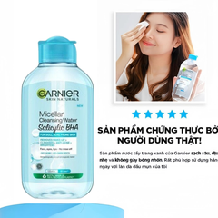 (Minisize) Nước Tẩy Trang Cho Da Dầu Mụn Garnier Salicylic BHA 125ml