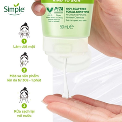 (Minisize) Sữa Rữa Mặt Dịu Lành Simple Refreshing Facial Wash 50ml
