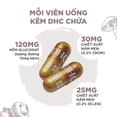 Viên Uống Bổ Sung Kẽm ZinC DHC Nhật Bản Gói 60 viên (60 ngày)