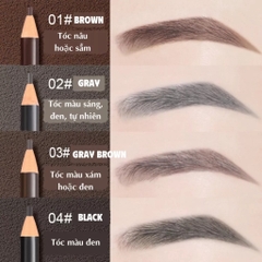 Chì Xé Kẻ Mày Hai Đầu Chống Nước Lâu Trôi WODWOD Phẩy Sợi Siêu Mảnh 2mm 
