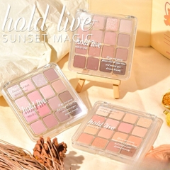 Bảng Phấn Mắt 16 Ô Trang Điểm Mắt Nhũ Mịn Lì Hold Live Sunset Magic Eyeshadow Palette HL716 19.2g