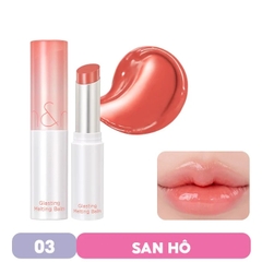 Son Dưỡng Dạng Thỏi Có Màu Thuần Chay Dưỡng Ẩm Mềm Môi Romand Glasting Melting Balm 3.5g