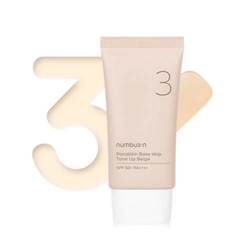 Kem Chống Nắng Nâng Tone Numbuzin Porcelain Base Skip Tone Up Beige SPF50 No.3 50ml