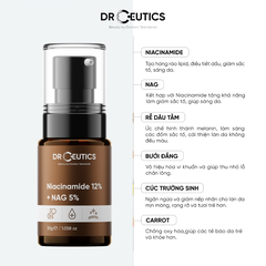 Tinh Chất Giảm Thâm Sáng Da Kiềm Dầu B3 DrCeutics Niacinamide 12%+ NAG 5% 30g