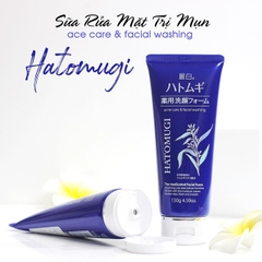 Sữa Rửa Mặt Ngừa Mụn, Sáng Da Nhật Bản Hatomugi Acne Care & Facial Washing 130g