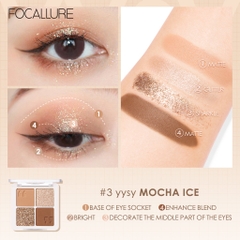 Phấn Mắt 4 Ô Nhiều Màu Nhũ Lì Sắc Tố Cao Focallure FA177 4.8g