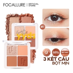 Phấn Mắt 4 Ô Nhiều Màu Nhũ Lì Sắc Tố Cao Focallure FA177 4.8g